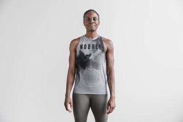 Nobull High-Neck Women's Tank Tops Grey | Australia (QN5381)